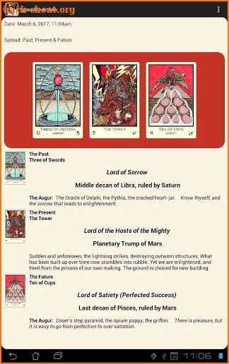 Tabula Mundi Tarot screenshot