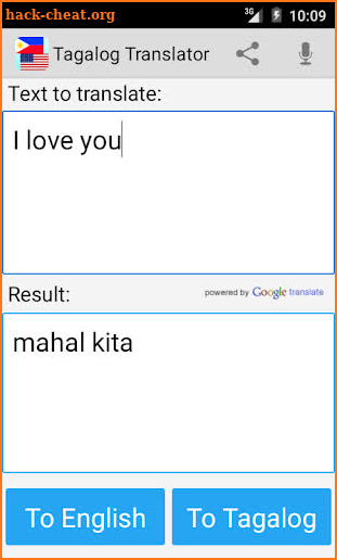 Tagalog English Translator Pro screenshot