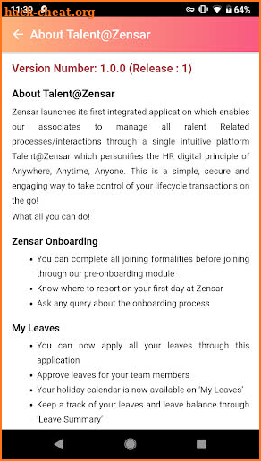 Talent@Zensar screenshot