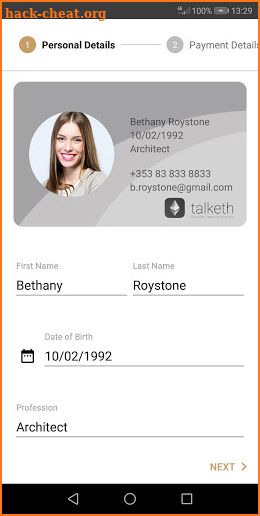 Talketh KYC screenshot