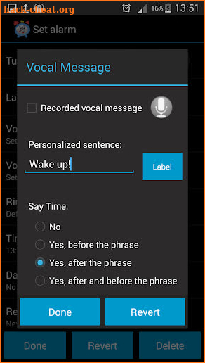 Talking Alarm Clock screenshot