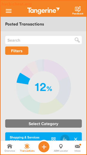 Tangerine Mobile Banking screenshot