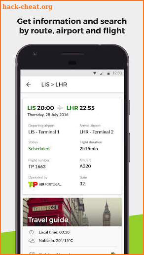 TAP Air Portugal screenshot