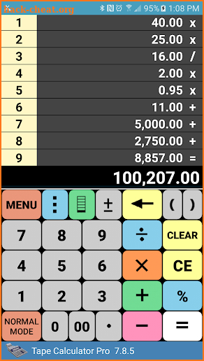 Tape Calculator Pro screenshot