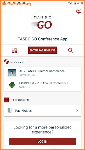 TASBO GO Conference App screenshot