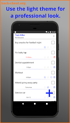 Task Killer: No Excuses Todo List screenshot