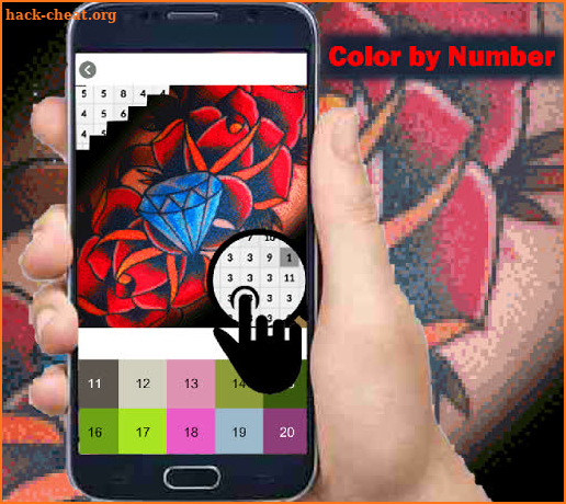 Tattoo Art Color By Number-Pixel screenshot