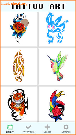 Tattoo Art Coloring By Number - Pixel Art screenshot