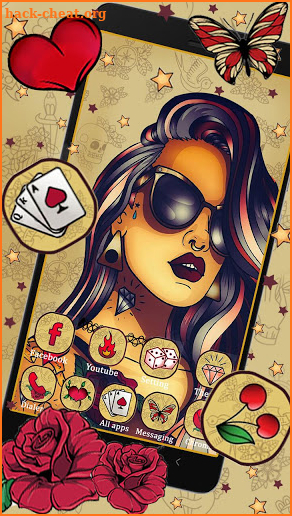 Tattoo Girl Art Themes HD Wallpapers 3D icons screenshot