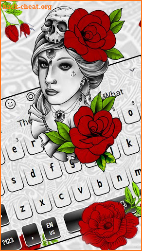 Tattoo Rose Keyboard Theme screenshot