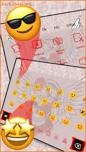 Tattoo Wing Skull Keyboard Theme screenshot