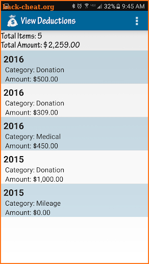 Tax Deduction Tracker screenshot