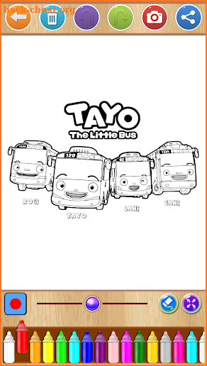 Tayo Bus Coloring Book screenshot