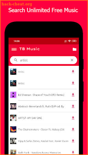 TB mp3 music download screenshot