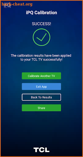 TCL iPQ Engine Mobile Calibration screenshot