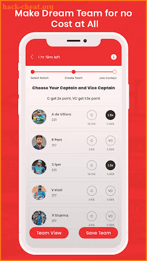 Team 11 - Fantasy Cricket Team screenshot