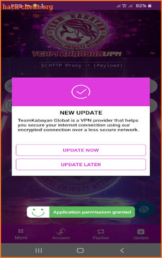 TEAMKABAYAN GLOBAL VPN screenshot