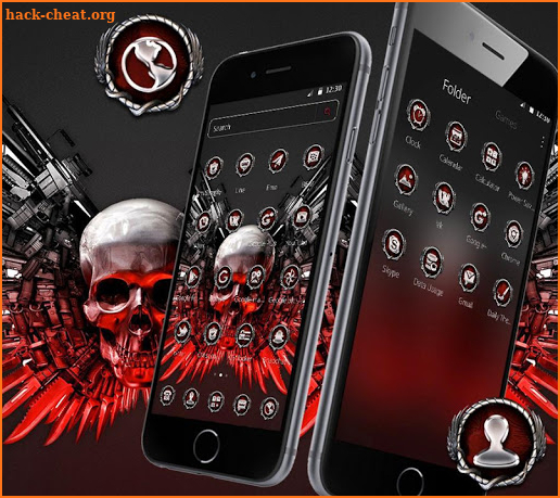 Tech Blood Red Skull Launcher Theme 💀 screenshot