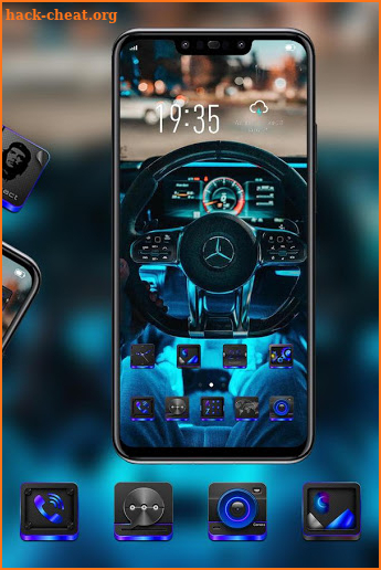 Tech Sense Steering Wheel Car Theme screenshot