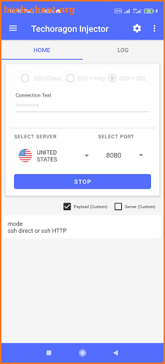 Techoragon  Injector - (SSH/PROXY /SSL VPN) screenshot