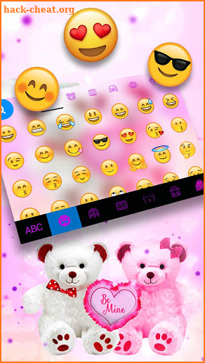 Teddy Bear Couple Keyboard Theme screenshot