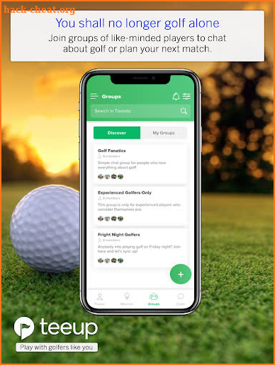 Tee Up - Find Golf Partners Near You! screenshot