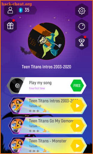 Teen Titans Magic Tiles Hop screenshot