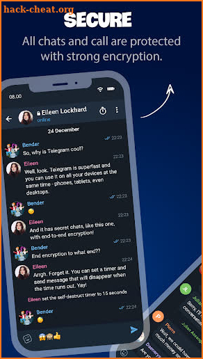 Tele Messenger Chats & Calls Free screenshot