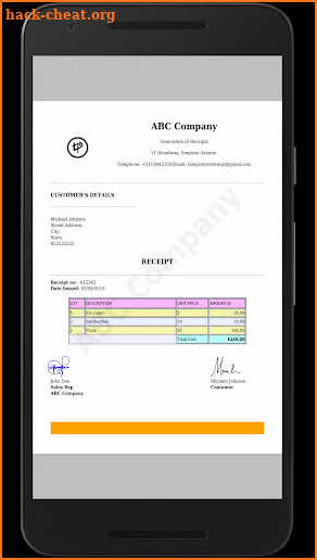 Teleprinter Receipt: Receipt Generator app screenshot