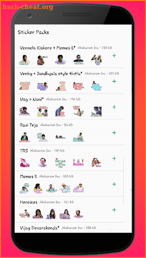 Telugu sticker pack for Whatsapp (WAStickerApp) screenshot