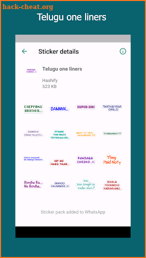 Telugu Stickers - WAStickers, WAStickerApps screenshot