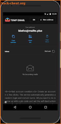 Temp Email screenshot