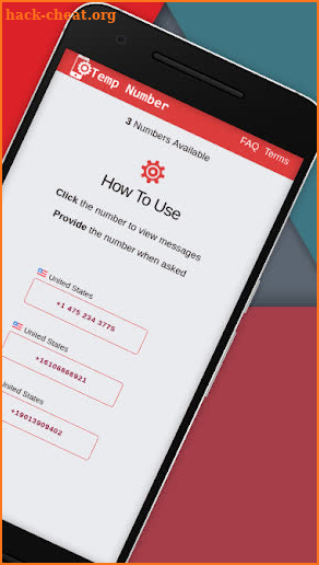 Temp Number - Free Virtual Phone Numbers screenshot