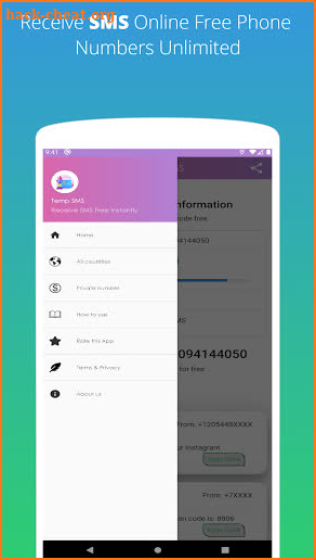 Temp SMS - Receive SMS online Free screenshot