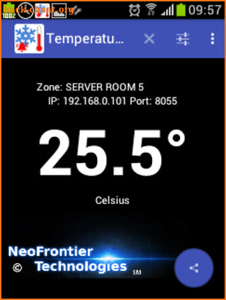 Temperature Alarm Alert screenshot