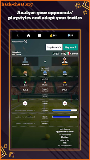 Tennis Career - Sim Game screenshot