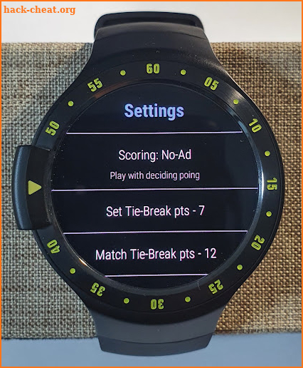 Tennis score for Wear OS screenshot