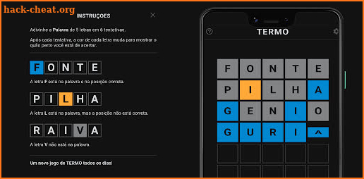 Termo: Jogo de palavras diário screenshot