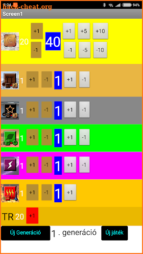 Terraforming Mars Game Board screenshot