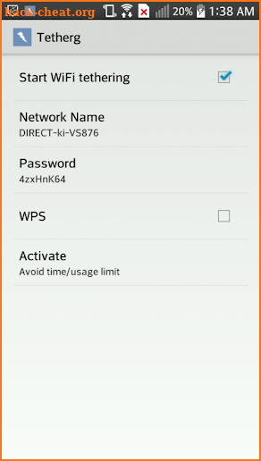 Tetherg - Wifi tethering / extending screenshot