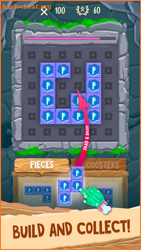 TetraMerge - Rune Puzzle Brick Game screenshot