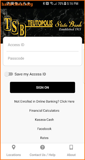 Teutopolis State Bank Mobile screenshot
