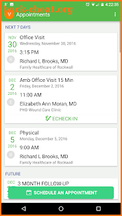 Texas Health MyChart screenshot