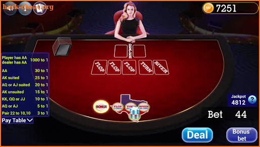 Texas Holdem Bonus Poker screenshot