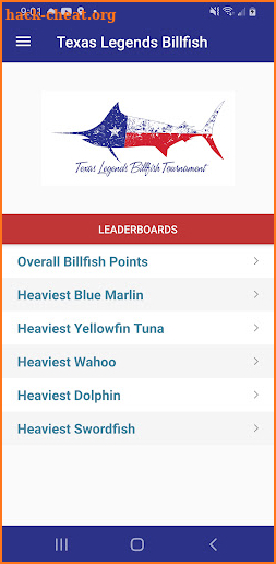 Texas Legends Billfish Tournament screenshot