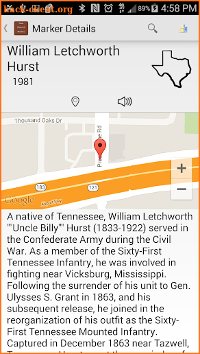 Texas Markers screenshot