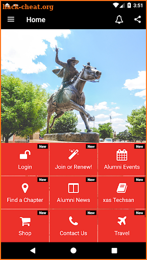 Texas Tech Alumni Association screenshot