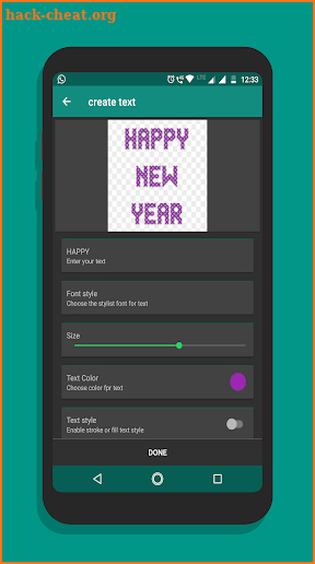Text sticker maker for whatsapp - text stickers screenshot