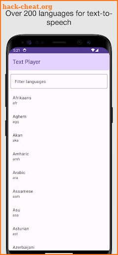 Text to Speech screenshot