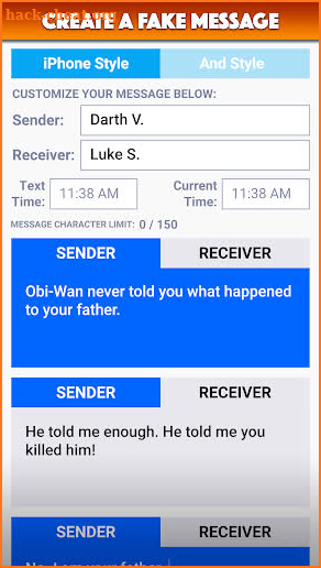 TextMeme – Fake Text Message Maker screenshot